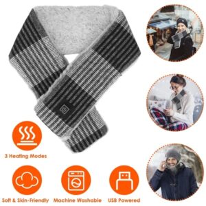 USB Electric Heated Scarf - Portable Winter Neck Warmer Wrap 