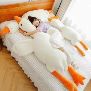 Giant White Goose Plush Pillow – Cute & Soft Stuffed Animal Toy