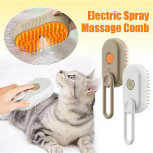 Steam Pet Grooming Brush – 3-in-1 Electric Spray & Massage Comb for Cats & Dogs